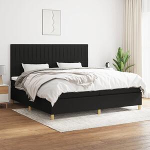 Box spring postel s matrací černá 200x200 cm textil 3142523