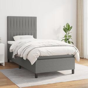 Box spring postel s matrací tmavě šedá 80 x 200 cm textil 3141890