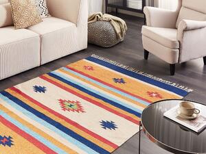 Bavlněný kelimový koberec 140 x 200 cm vícebarevný TARONIK