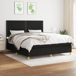 Box spring postel s matrací černá 180x200 cm textil 3142275