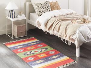 Bavlněný kelimový koberec 80 x 150 cm vícebarevný KAMARIS