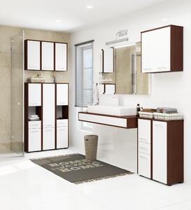 Designová koupelnová skříňka ISLA60, wenge / bílá