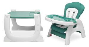Caretero Dětská rozkládací krmicí židlička Homee, zelená