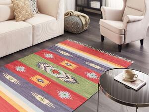 Bavlněný kelimový koberec 140 x 200 cm vícebarevný KAMARIS