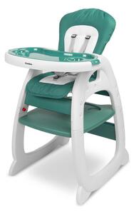Caretero Dětská rozkládací krmicí židlička Homee, zelená