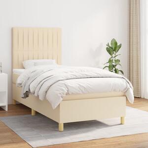Box spring postel s matrací krémová 100 x 200 cm textil 3142478