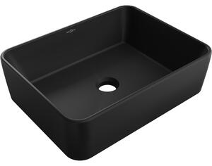 Mexen Catia umyvadlo na desku 48 x 37 cm, Matná černá - 21314885