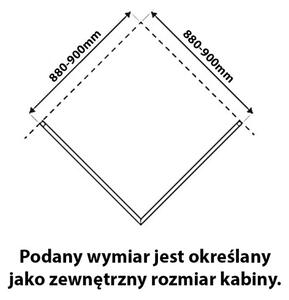 BPS-koupelny Čtvercový sprchový kout KZ1390B BL 90x90 černý/transparent + vanička RIKO BL černá
