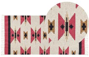 Bavlněný kelimový koberec 80 x 150 cm vícebarevný GARNI