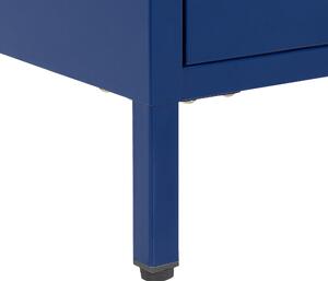 Noční stolek se zásuvkami modrý KYLEA