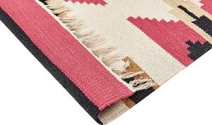 Bavlněný kelimový koberec 80 x 300 cm vícebarevný GARNI
