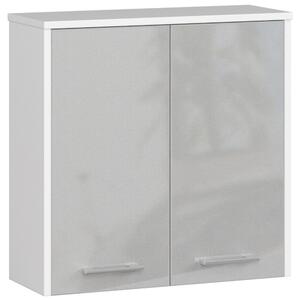 Designová koupelnová skříňka ISLA60, bílá / metalický lesk