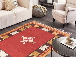 Bavlněný kelimový koberec 140 x 200 cm vícebarevný PARAKAR