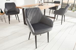 Designová židle Timeless Comfort stříbro šedá