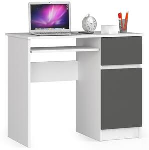 Designový psací stůl PIXEL90P, bílá / grafit
