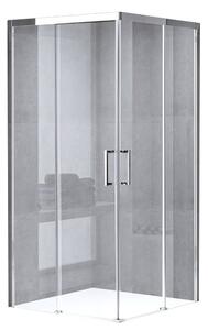 BPS-koupelny Čtvercový sprchový kout KZ90A 80x80 chrom/transparent - bez vaničky