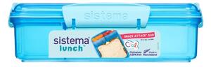 Sistema Dělený svačinový box Lunch Snack Attack Duo s 2 oddělenými přihrádkami 975 ml, modrá