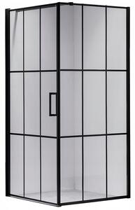 BPS-koupelny Čtvercový sprchový kout BS13B 90x90 černá/transparent - bez vaničky