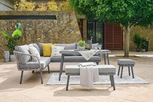 ZAHRADNÍ JÍDELNÍ SET 5dílné, kov, plast, sklo, textil Ambia Garden, Online Only