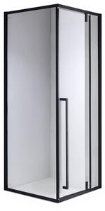 BPS-koupelny Čtvercový sprchový kout BS11A 80x80 černá/transparent - bez vaničky