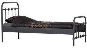 Hoorns Černá kovová postel Messie 90 x 200 cm