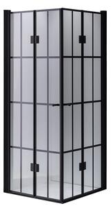 BPS-koupelny Čtvercový sprchový kout BS08A-M 80x80 černá/transparent - bez vaničky
