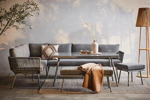 ZAHRADNÍ JÍDELNÍ SET 5dílné, kov, plast, sklo, textil Ambia Garden, Online Only
