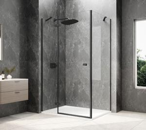 Polysan Polysan, GLOBE BLACK obdélníková sprchová zástěna 900x800mm, čiré sklo, levá, GB1090-3215LB