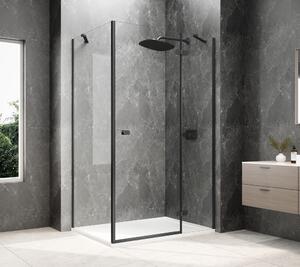 Polysan Polysan, GLOBE BLACK obdélníková sprchová zástěna 900x800mm, čiré sklo, pravé, GB1090-3215RB