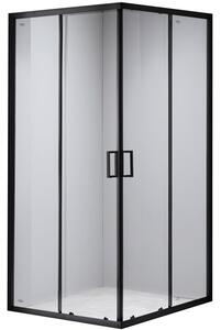 BPS-koupelny Čtvercový sprchový kout BL30D 70x70 černá/transparent - bez vaničky