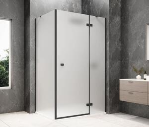 Polysan Polysan, GLOBE BLACK obdélníková sprchová zástěna 800x900mm, matné sklo, pravé, GB1080-3315MRB
