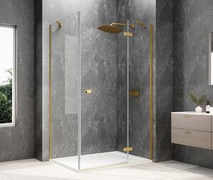 Polysan Polysan, GLOBE GOLD MATT obdélníková sprchová zástěna 900x800mm, čiré sklo, pravé, GB1090-3215RG