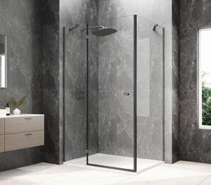 Polysan Polysan, GLOBE GUN METAL obdélníková sprchová zástěna 900x800mm, čiré sklo, levá, GB1090-3215LGM