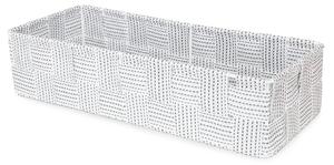 Úložný organizér do zásuvky Compactor Toronto - košík L, 30 x 12 x 7 cm, bílo-šedý