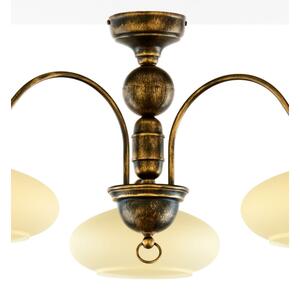 Brilagi - Přisazený lustr MOLLERO 3xE27/15W/230V pr. 84 cm bronz/patina