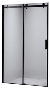 BPS-koupelny Posuvné sprchové dveře SH03C 110 černá/transparent pro instalaci do niky - bez vaničky