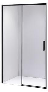 BPS-koupelny Posuvné sprchové dveře NOVA BL 110 cm černá/transparent pro instalaci do niky - bez vaničky