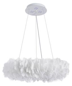 Brilagi - LED Lustr na lanku FEATHER 3xE27/40W/230V + 3xLED/3W pr. 50 cm bílá
