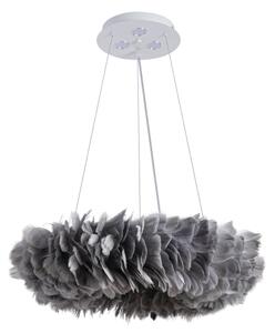 Brilagi - LED Lustr na lanku FEATHER 3xE27/40W/230V + 3xLED/3W pr. 50 cm šedá