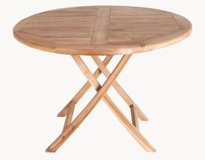 Skládací zahradní stůl z teakového dřeva Oviedo, Ø 100 cm