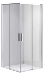 BPS-koupelny Čtvercový sprchový kout NOVA CH 80x80 chrom/transparent - bez vaničky