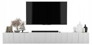 Moderní Závěsná Komoda/TV stolek Glamour Bílý MAT 300 cm