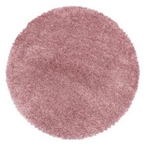 Chlupatý kusový koberec Fluffy Shaggy 3500 rose kruh | Růžová Typ: kulatý 120x120 cm