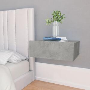 Nástěnný noční stolek betonově šedý 40 x 30 x 15 cm dřevotříska