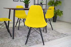 Žlutá židle YORK OSAKA s černými nohami