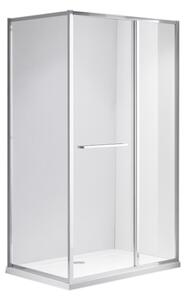 BPS-koupelny Obdélníkový sprchový kout KIRA 100x80 chrom/transparent - bez vaničky