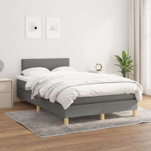 Box spring postel s matrací tmavě šedá 120x200 cm textil 3140442