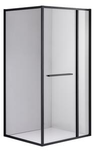 BPS-koupelny Obdélníkový sprchový kout KIRA BL 110x80 černá/transparent - bez vaničky