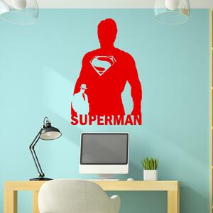 Živá Zeď Samolepka Superman silueta Barva: černá