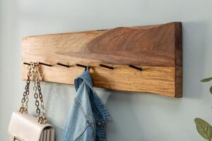 Industriální designový nástěnný masivní věšák Mammut se šesti věšáky z kovu 80cm